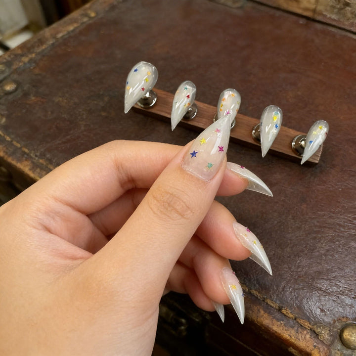 Starry Design Stiletto Press-On Nails