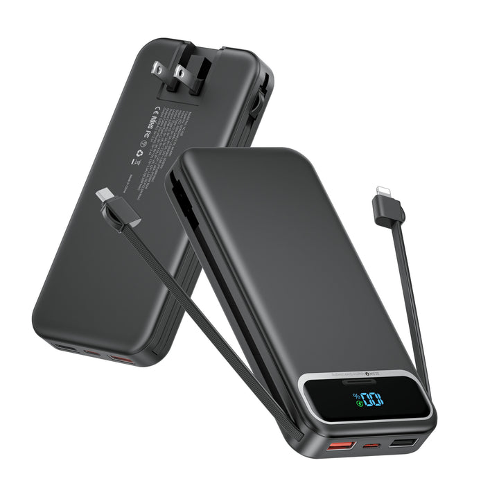 Powerbank with Integrated Charger and Lcd Display Stornfield