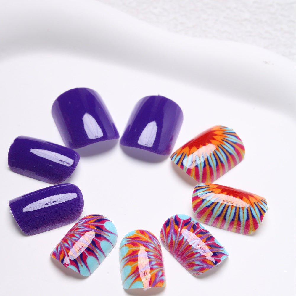 Artistic Tie-Dye Press-On Nails Stornfield