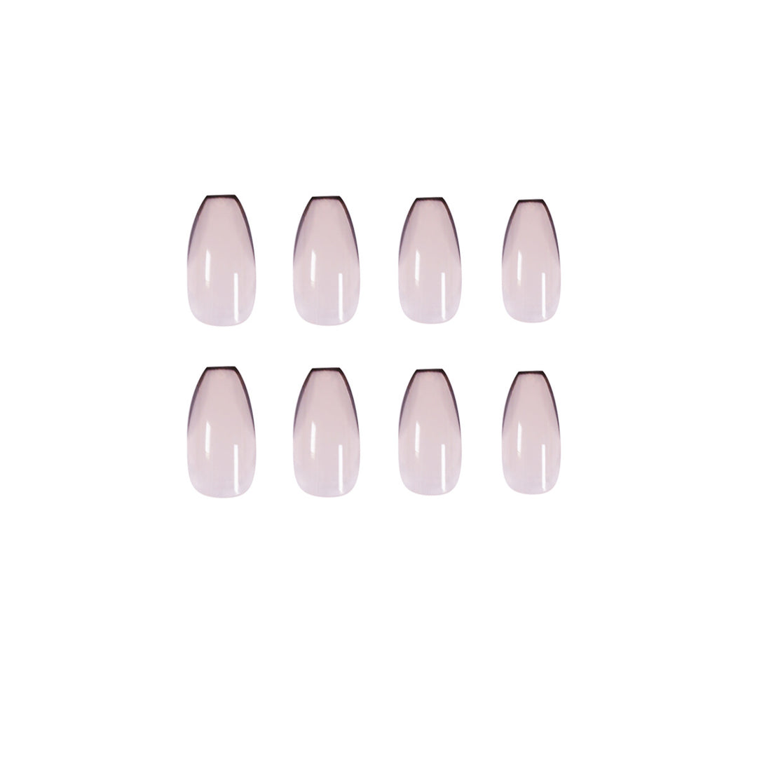 Artful stiletto nails with elegant black tip decoration Stornfield