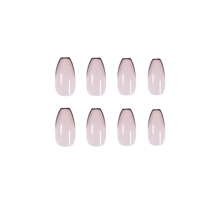 Artful stiletto nails with elegant black tip decoration Stornfield