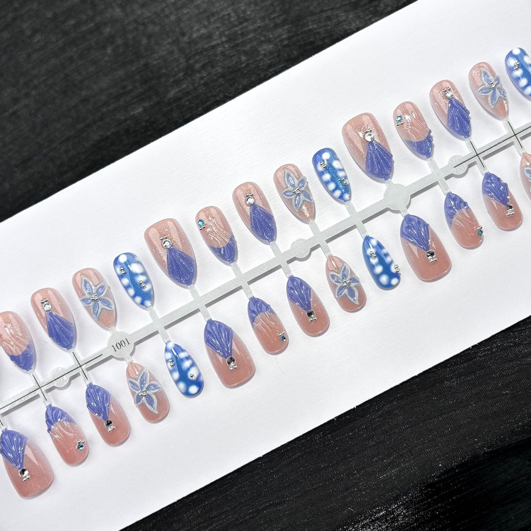 Floral Gem-Embellished Nail Art Set