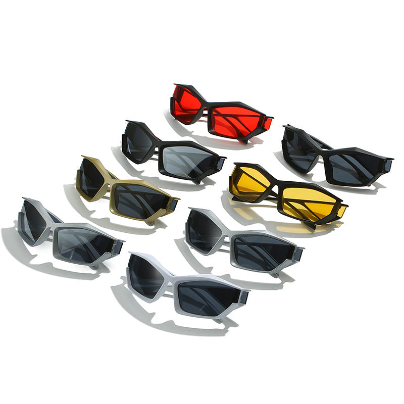 Women's sporty performance sunglasses with modern geometry frame Stornfield