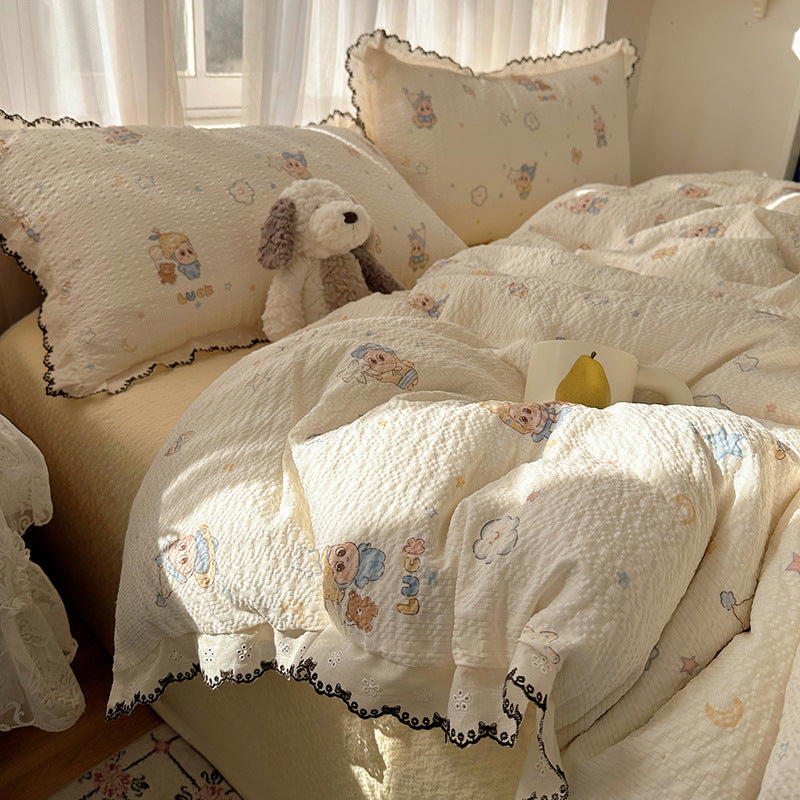 Vintage Floral Patchwork Bedding Set