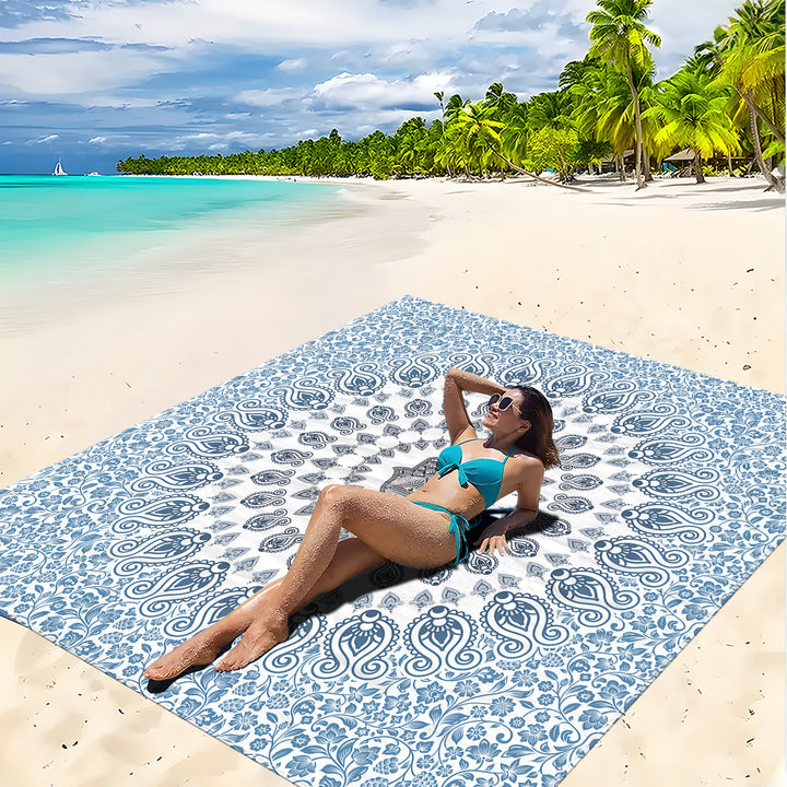 Mandala Design Beach Mat Stornfield