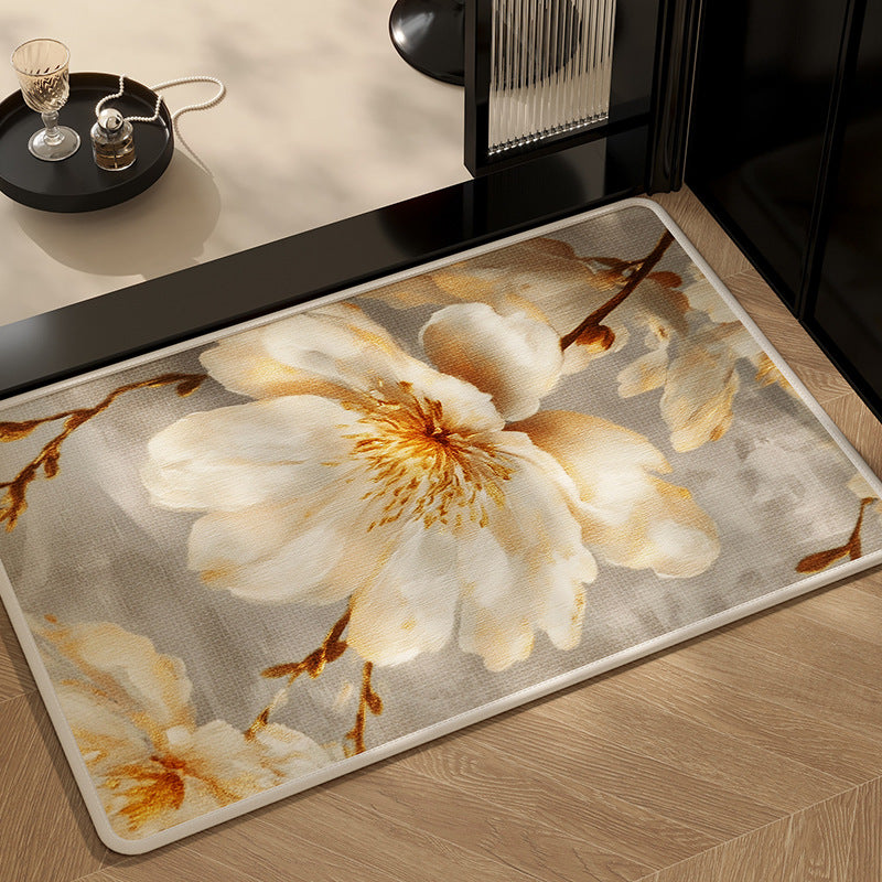 Artistic Floral Accent Mat
