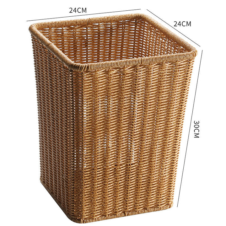 Rectangular Handwoven Wicker Waste Bin Stornfield