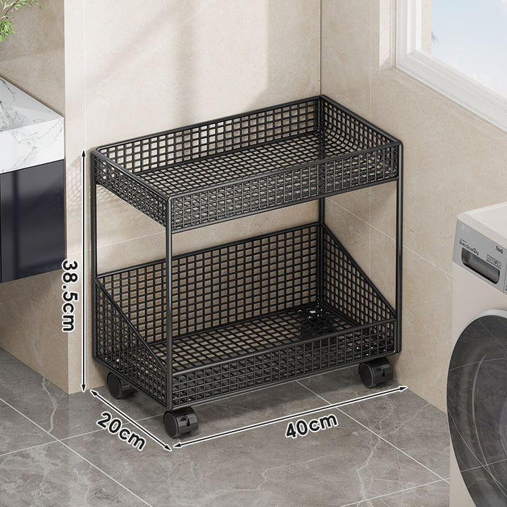 Compact Three-Tier Ventilated Metal Mesh Organizer Shelf for Countertop and Cabinet