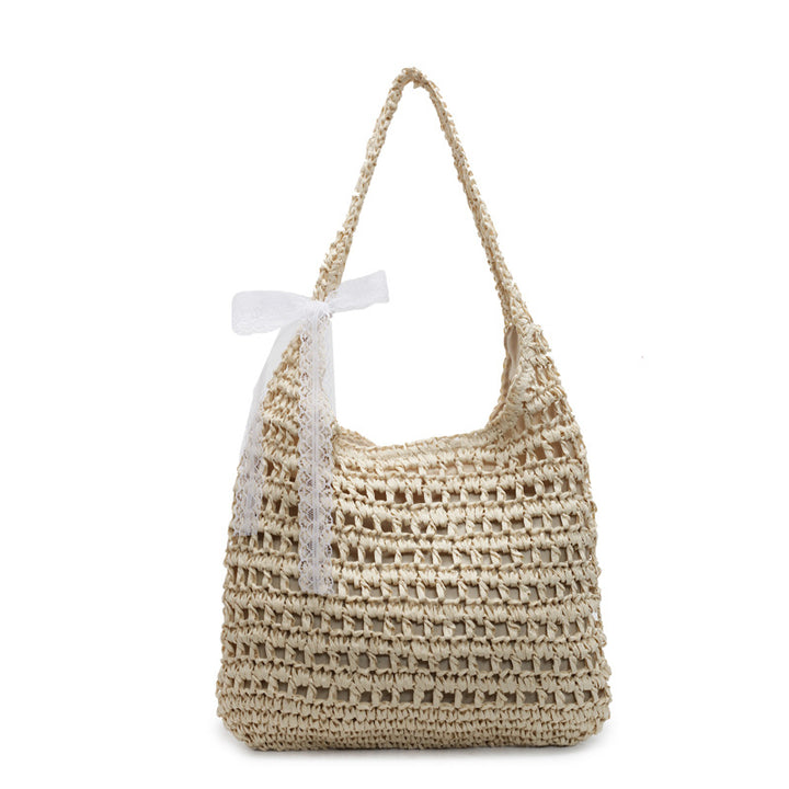 Handmade beach bag with lace Stornfield