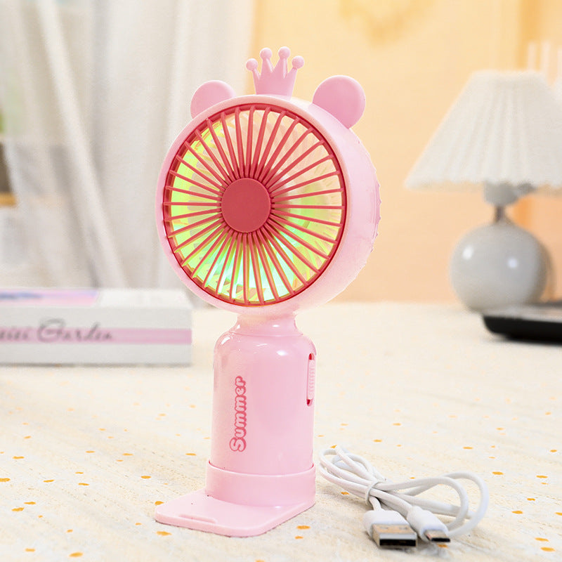 Women's Portable Hand Fan with Cute Ears Stornfield