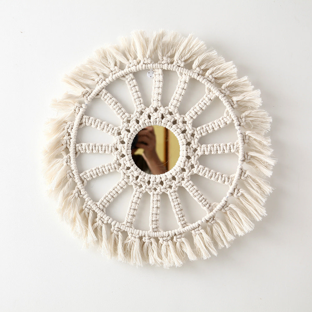 Bohemian Macrame Wall Mirror Stornfield