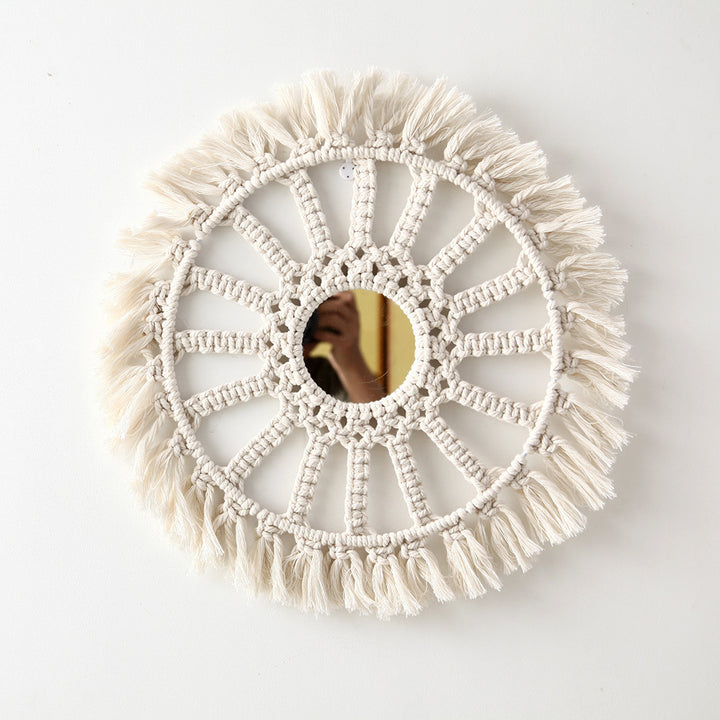 Bohemian Macrame Wall Mirror Stornfield