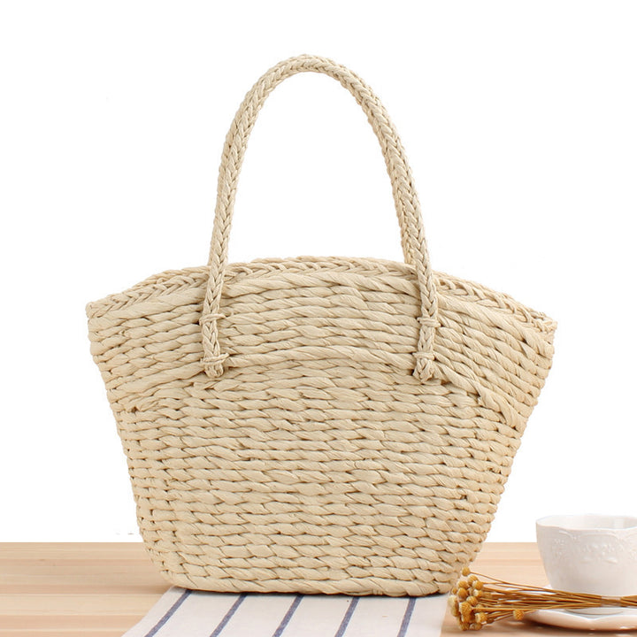 Hand-knotted shopping bag made of natural wicker Stornfield