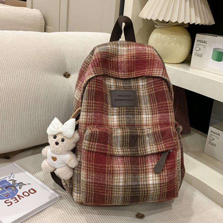 Cozy Plaid Backpack Stornfield