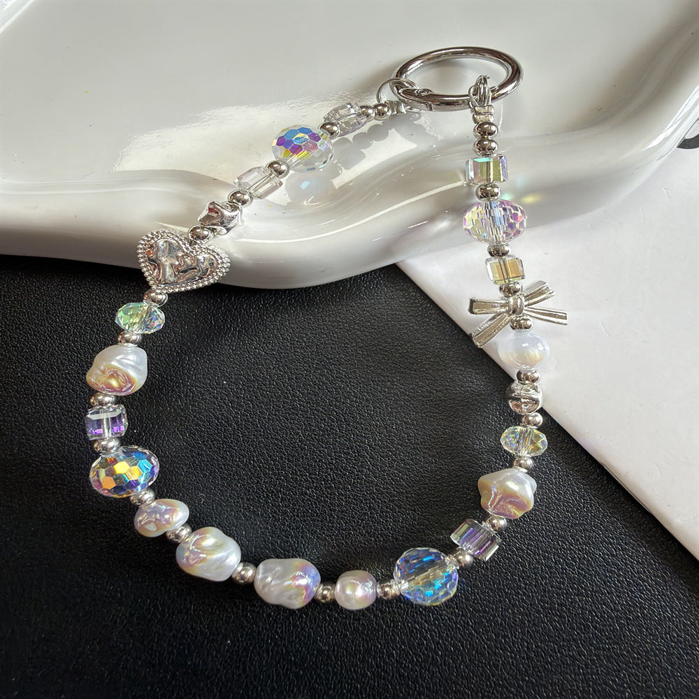 Heart-Shaped Beaded Keychain Stornfield