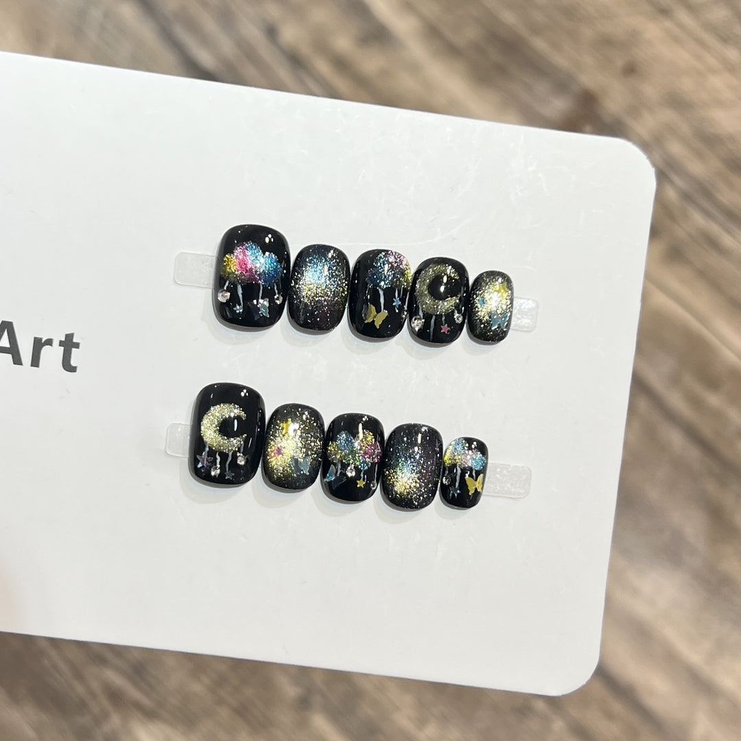 Galaxy-Themed Nail Art Set Stornfield