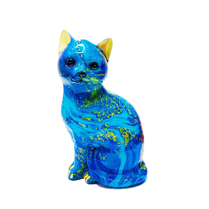 Artistic cat figurine in vibrant design Stornfield