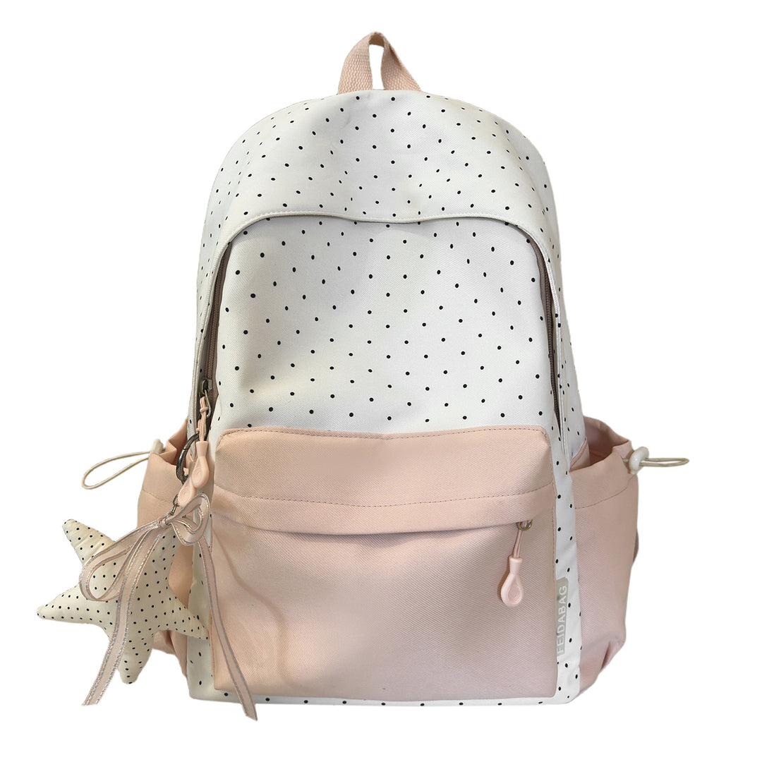 Polka Dot and Solid Color Backpack Stornfield
