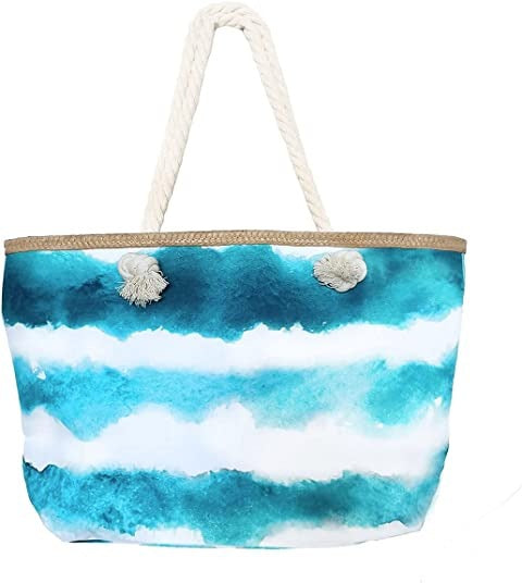 Large tote bag with tropical leaf design Stornfield