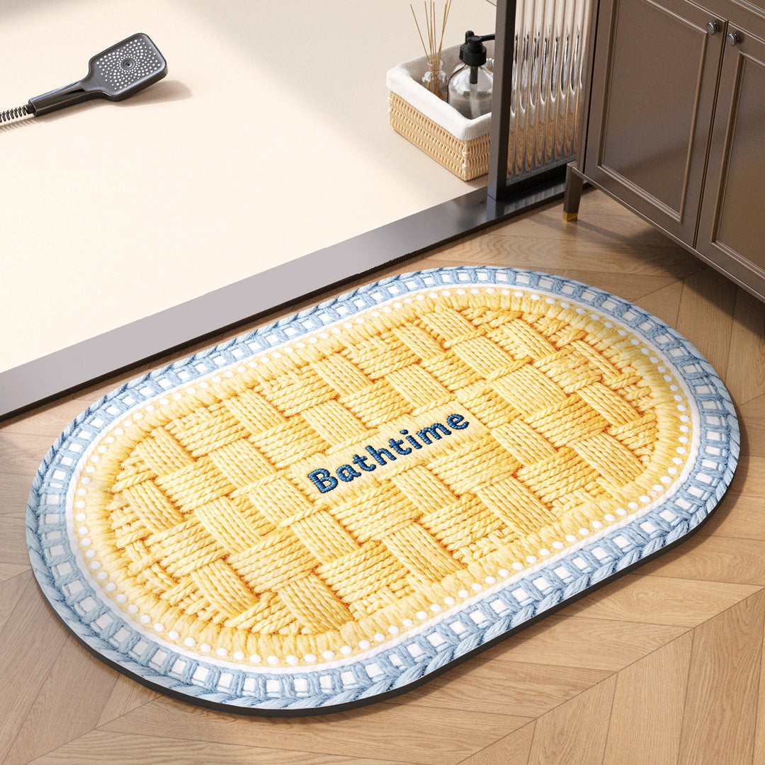Decorative Heart-Themed Bath Mat
