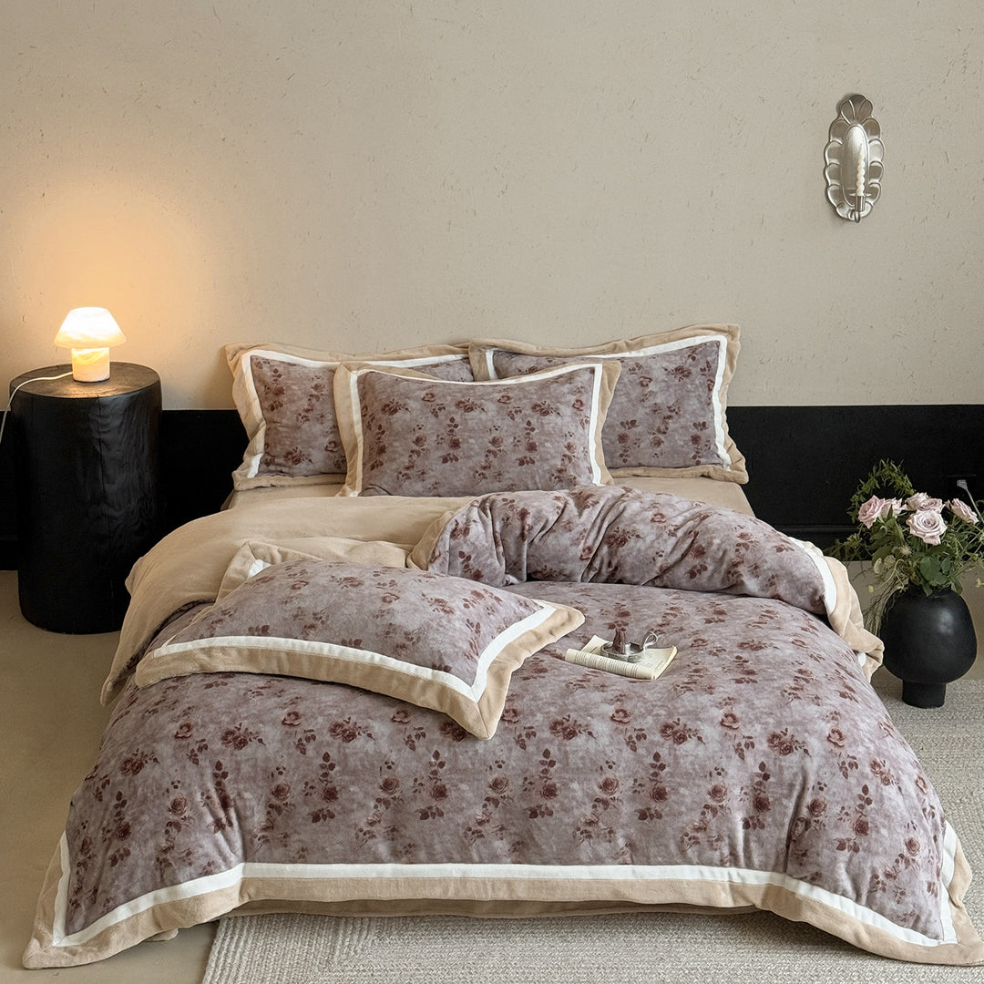 Plush Reversible Duvet Cover Set