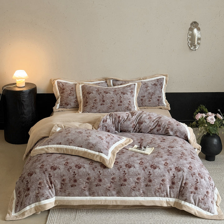 Plush Reversible Duvet Cover Set