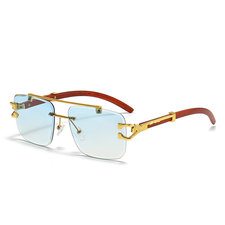 Women's fashionable glasses with stylish wooden frame Stornfield