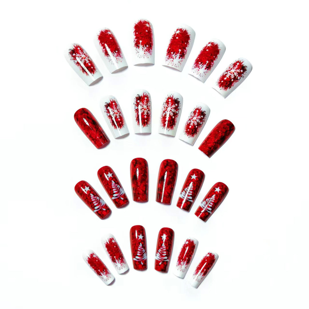 Artificial nails with festive Christmas design Stornfield