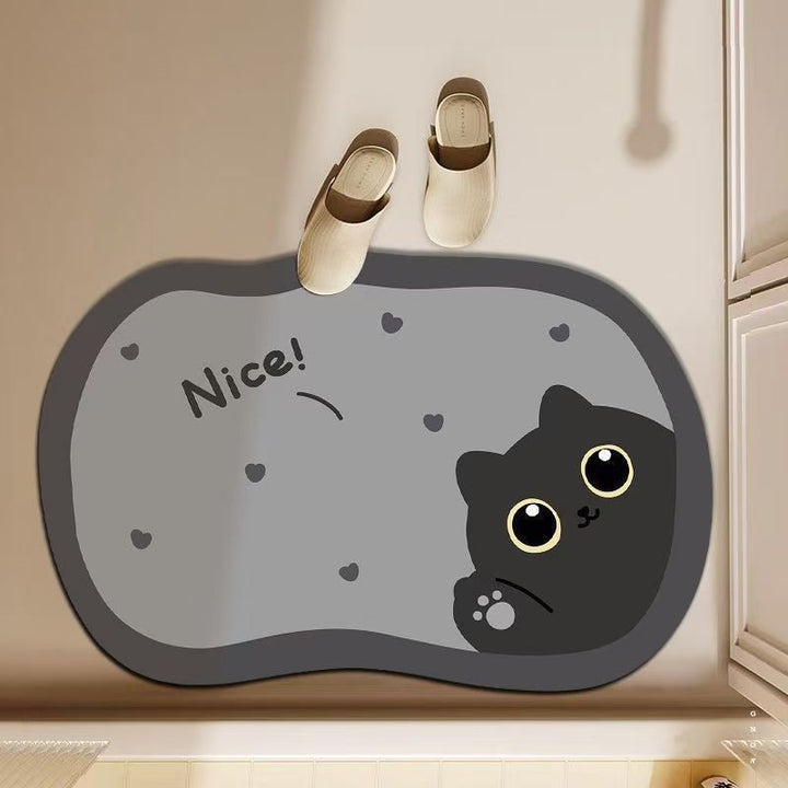 Cat-Shaped Bathroom Mat