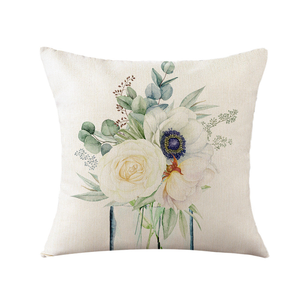 Women's Elegant Cushion Cover with Floral Designs Stornfield