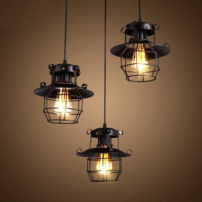 Industrial Cage Pendant Light