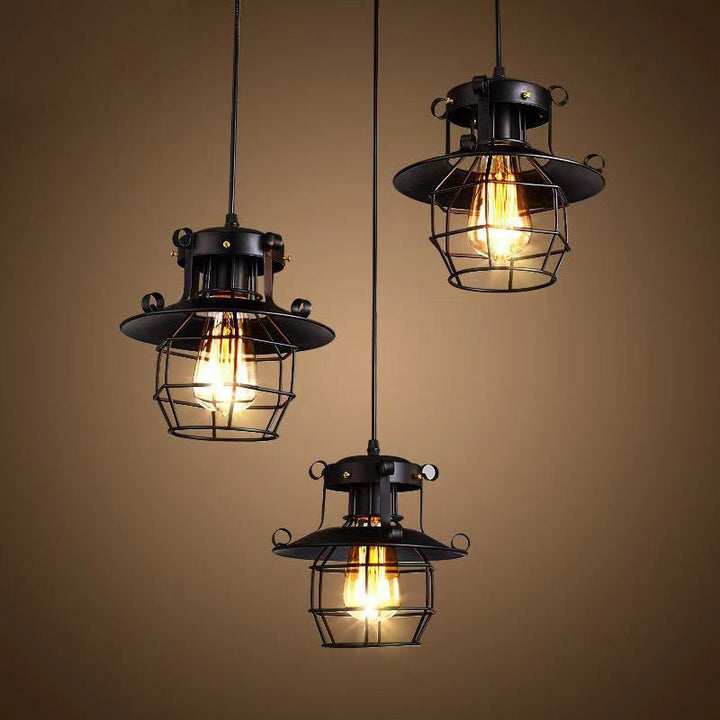 Industrial Cage Pendant Light