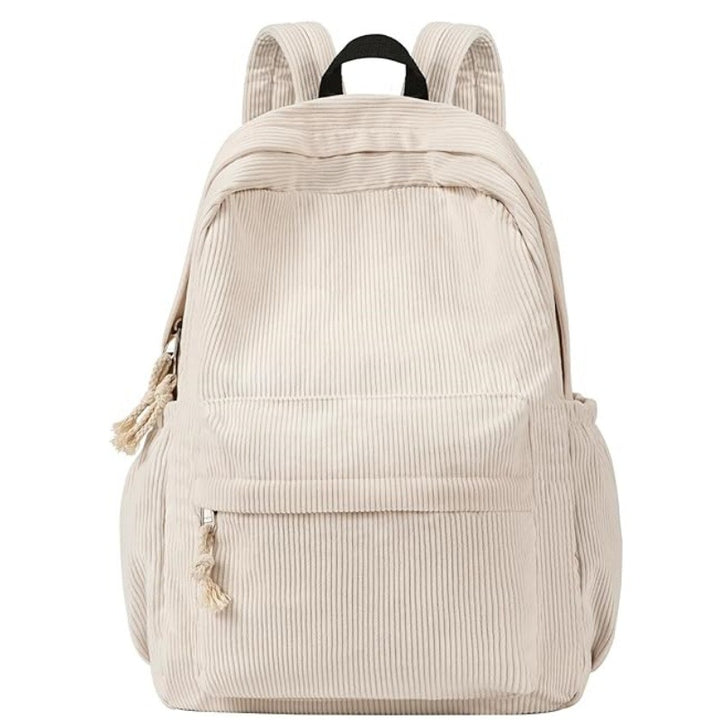 Cord backpack with deep storage and stylish accents Stornfield