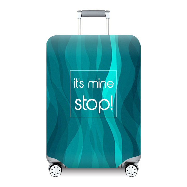 Unisex hard-shell suitcase with modern wave pattern Stornfield