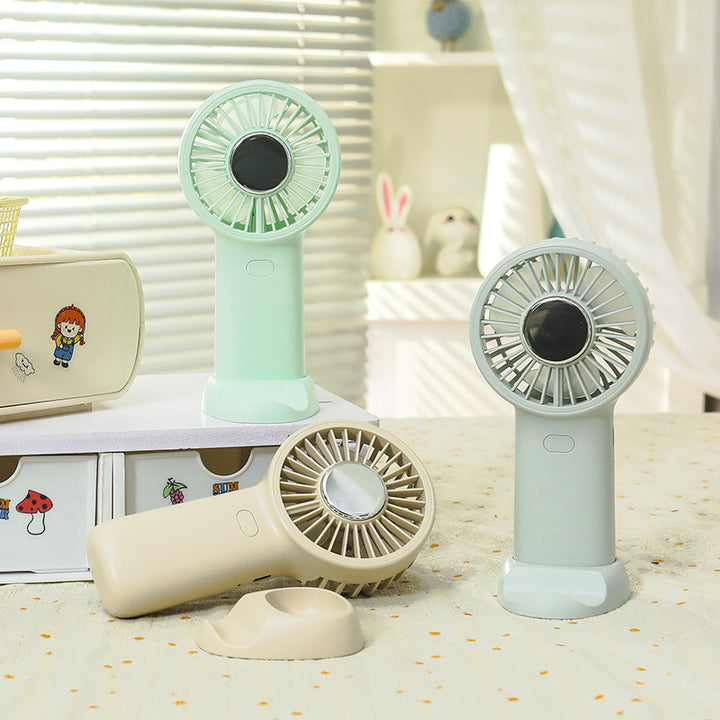 Ladies portable hand fan with powerful battery and user-friendly touch control Stornfield