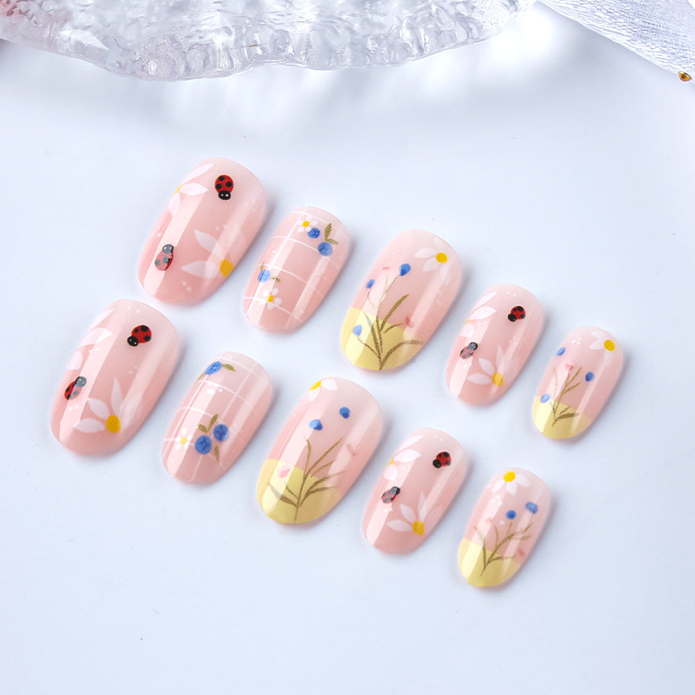 Artistic Floral Press-On Nails Stornfield