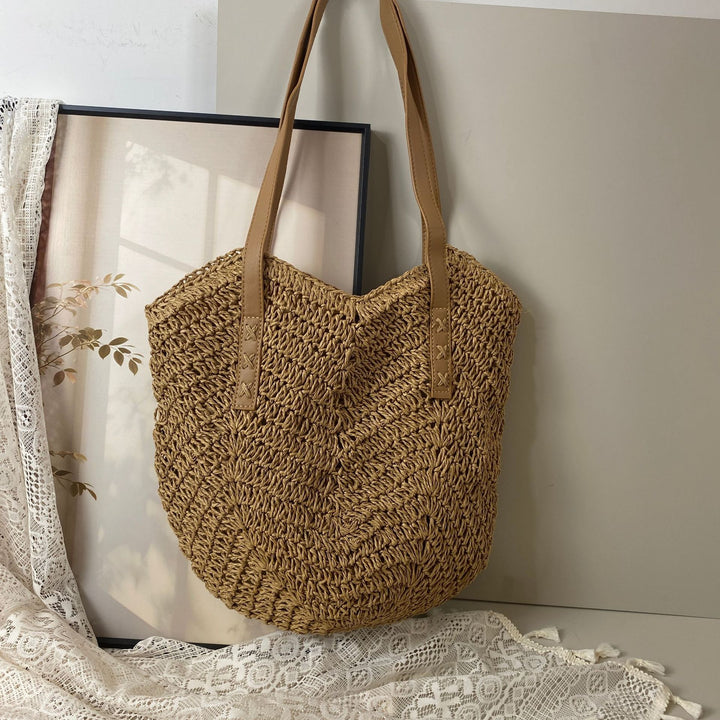 Handcrafted basket bag with unique circular pattern Stornfield