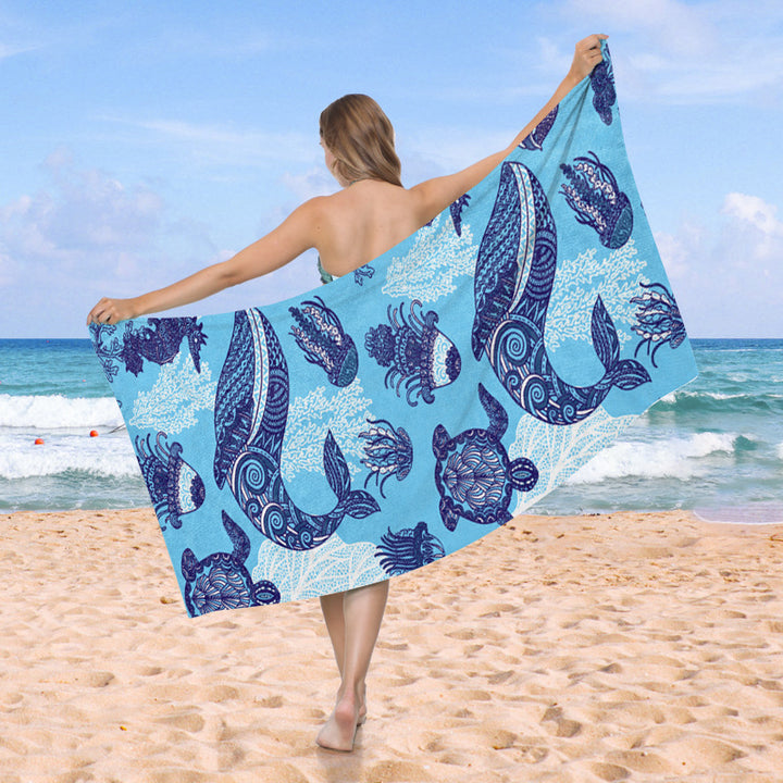 Beach towel with creative turtle pattern Stornfield