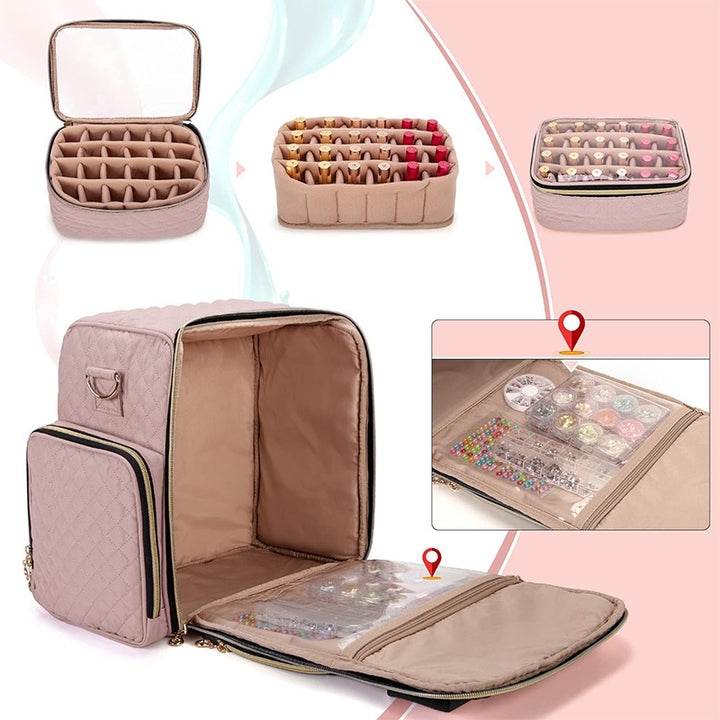 Cosmetic transport bag with organizer compartments Stornfield