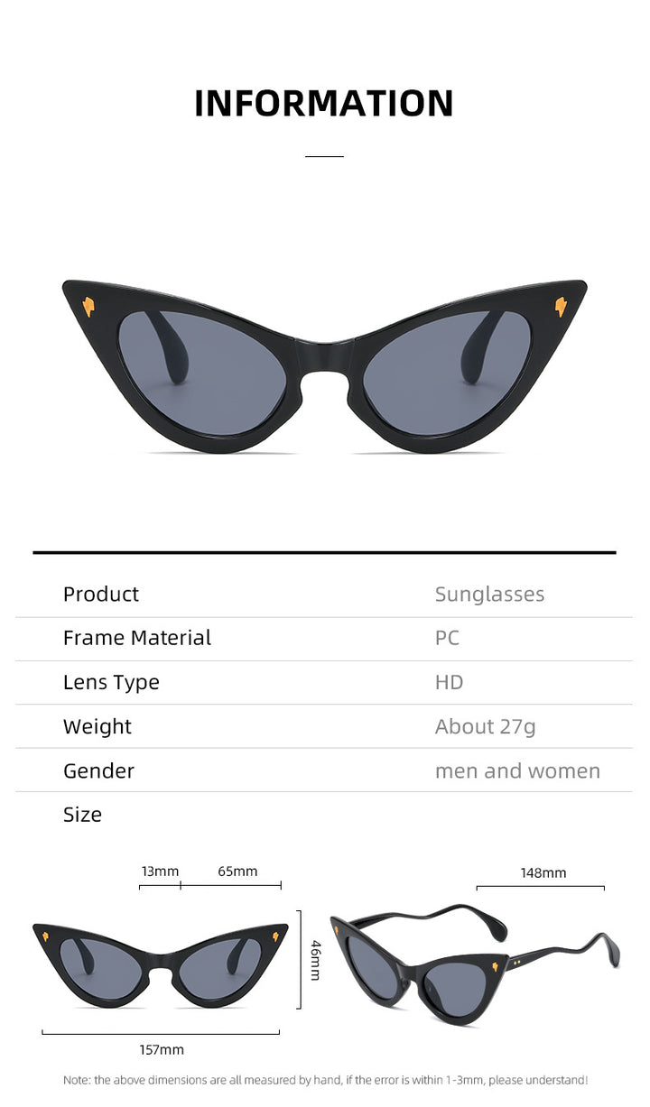 Women's Cat-Eye Sunglasses with Mirrored Lenses and Elegant Detail Stornfield