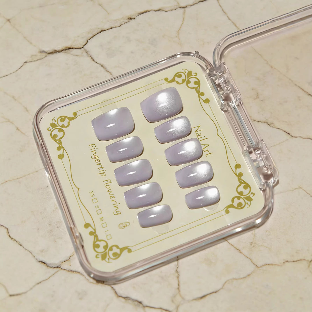 Elegant Glossy Press-On Nail Set Stornfield