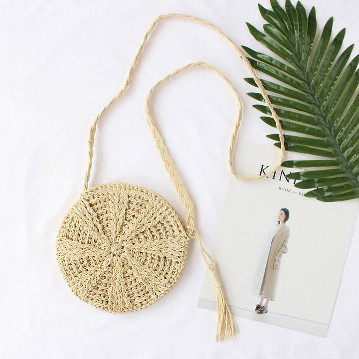 Leather Shoulder Bag Made of Braided Natural Material Stornfield