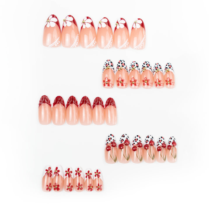 Artistic Floral Pattern Press-On Nails Stornfield