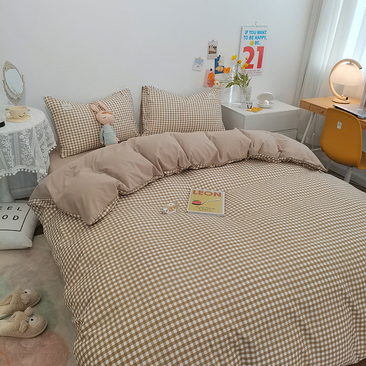 Stylish Checkerboard Pattern Bedding Set
