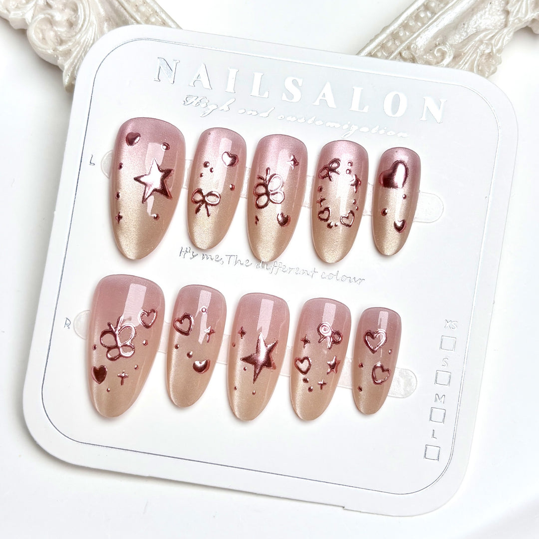 Decorative Nail Art Press-On Nails