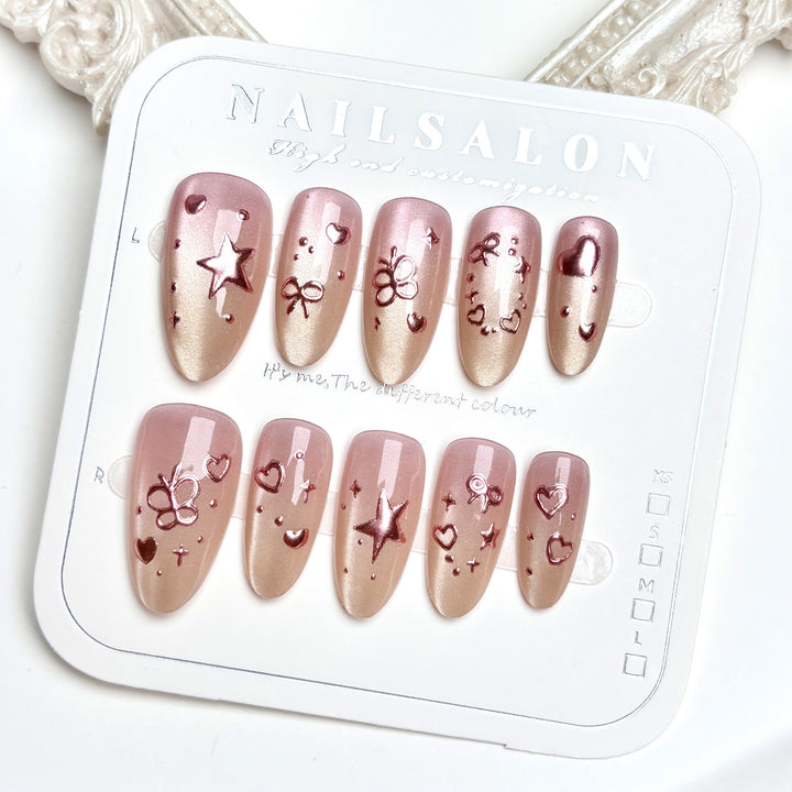 Decorative Nail Art Press-On Nails