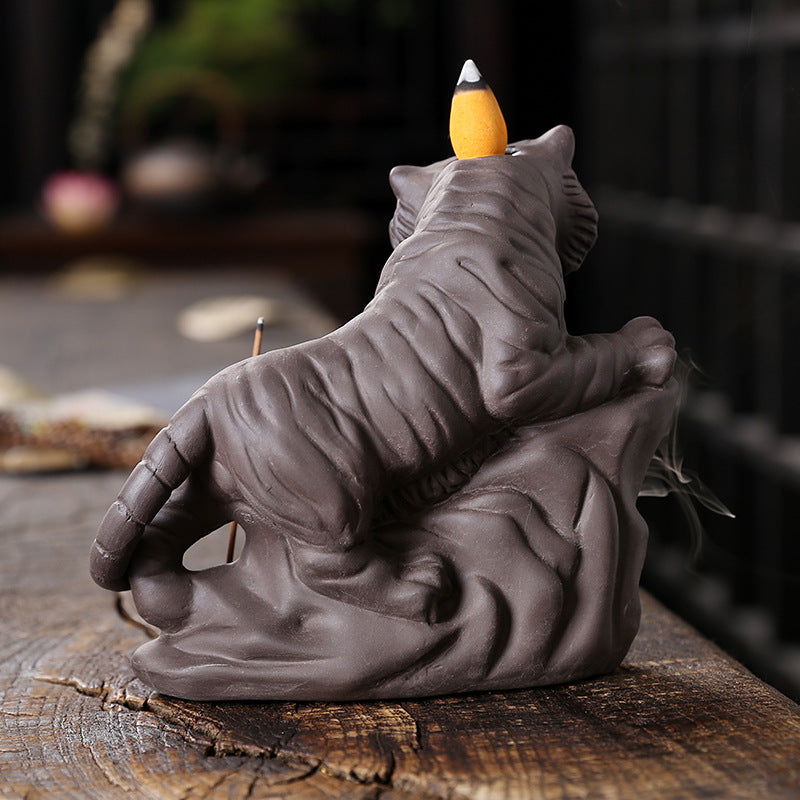 Artistic Tiger-Inspired Incense Holder