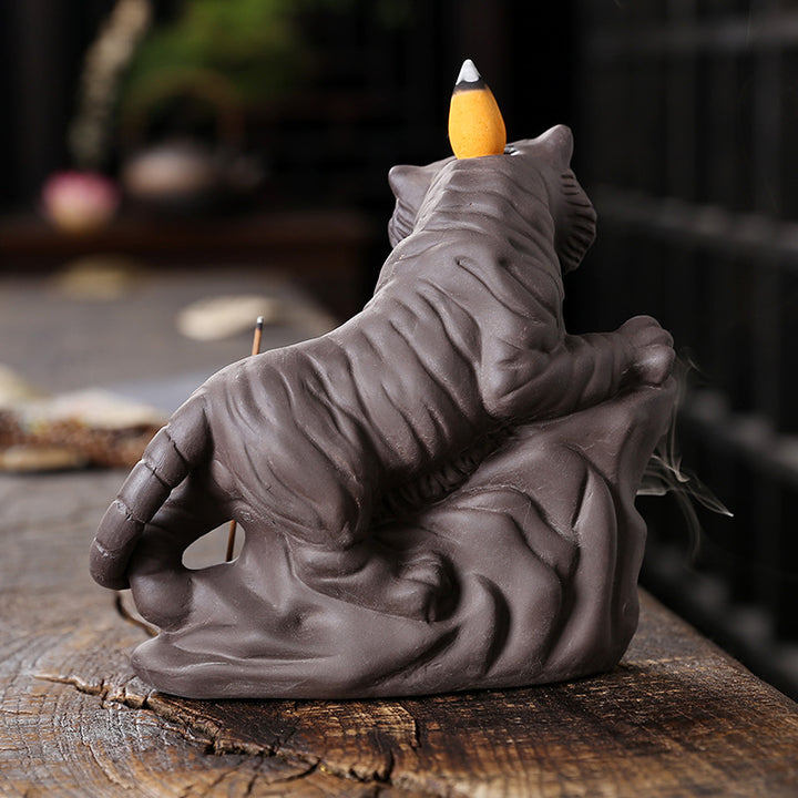 Artistic Tiger-Inspired Incense Holder