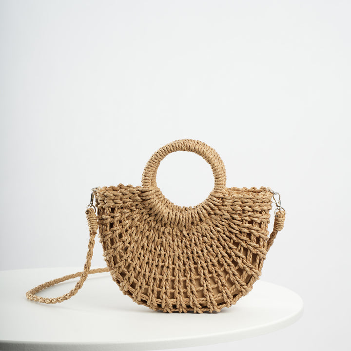 Beef Bast Handbag with Structured Design Stornfield