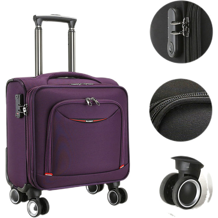 Hard-shell trolley suitcase with stable 360-degree wheels and integrated combination lock Stornfield